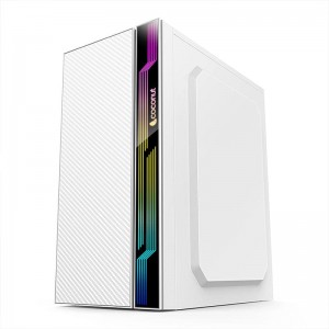 COCONUT Cosmic mATX with SM45 Power Supply and RGB Strip – White
